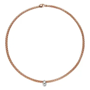 Fope Flex'it Solo 18ct Rose Gold 0.12ct Diamond Necklace
