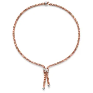 Fope Flex'It Solo 18ct Rose Gold 0.20ct Diamond Lariat Necklace