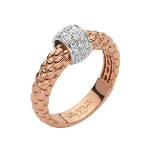Fope Flex'it Solo 18ct Rose Gold 0.20ct Diamond Ring