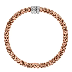 Fope Flex'it Solo 18ct Rose Gold 0.30ct Diamond Bracelet