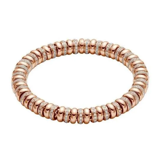 Fope Flex'it Solo 18ct Rose Gold 2.80ct Diamond Bracelet