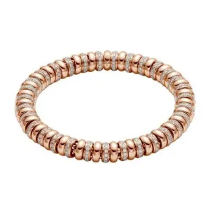 Fope Flex'it Solo 18ct Rose Gold 2.80ct Diamond Bracelet