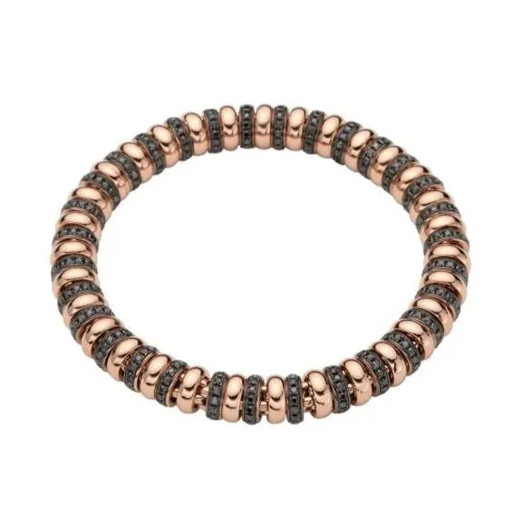 Fope Flex'it Solo 18ct Rose Gold 3.05ct Black Diamond Bracelet