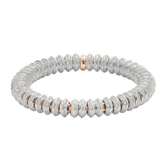 Fope Flex'it Solo 18ct Rose Gold 7.29ct Diamond Bracelet