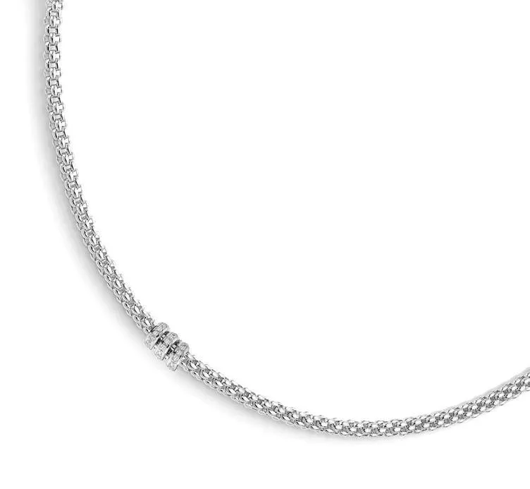 Fope Flex'It Solo 18ct White Gold 0.30ct Diamond Necklace
