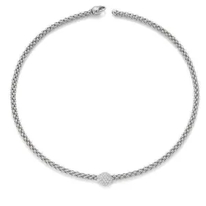 Fope Flex'it Solo 18ct White Gold 0.41ct Diamond Necklace D