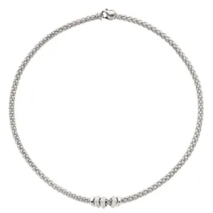 Fope Flex'it Solo 18ct White Gold 0.50ct Diamond Necklace