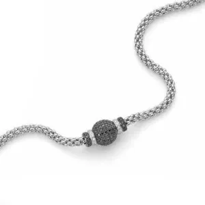 Fope Flex'It Solo 18ct White Gold 2.00ct Black Diamond Necklace