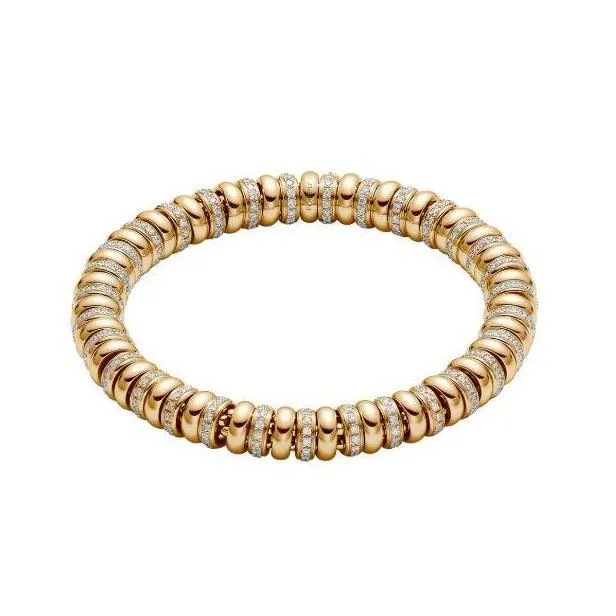 Fope Flex'it Solo 18ct Yellow Gold 2.80ct Diamond Bracelet