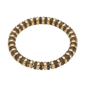 Fope Flex'it Solo 18ct Yellow Gold 3.05ct Black Diamond Bracelet