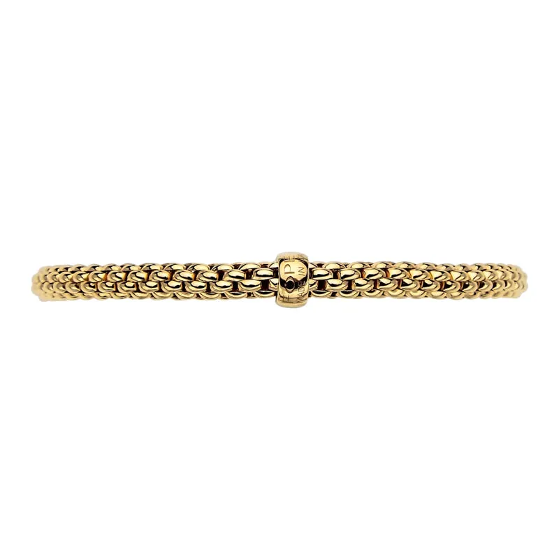 Fope Flex'it Solo 18ct Yellow Gold Bracelet