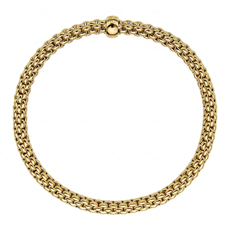 Fope Flex'it Solo 18ct Yellow Gold Bracelet