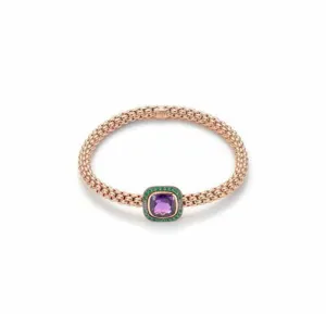 Fope FLEX'IT SOLO Bracelet Amethyst 18ct Rose Gold Medium
