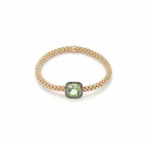 Fope FLEX'IT SOLO Bracelet Amethyst 18ct Yellow Gold Medium