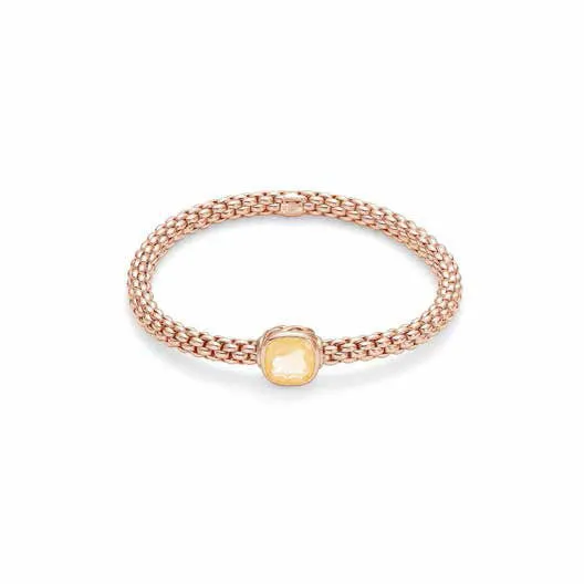 Fope FLEX'IT SOLO Bracelet Citrine 18ct Rose Gold Medium