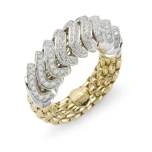 Fope Flex'It Vendome 18ct Yellow Gold 1.12ct Pave Diamond Ring