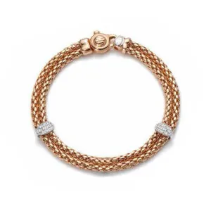 Fope Ines 18ct Rose Gold 0.29ct Diamond Bracelet