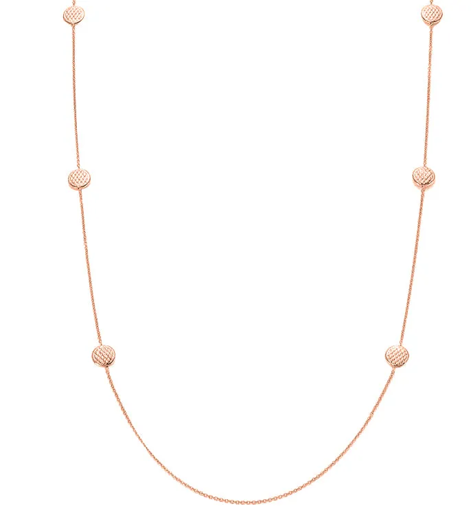 Fope Lovely Daisy 18ct Rose Gold 90cm Necklace
