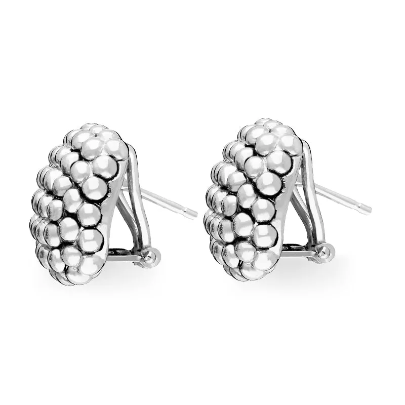Fope Luci 18ct White Gold Braided Cushion Earrings