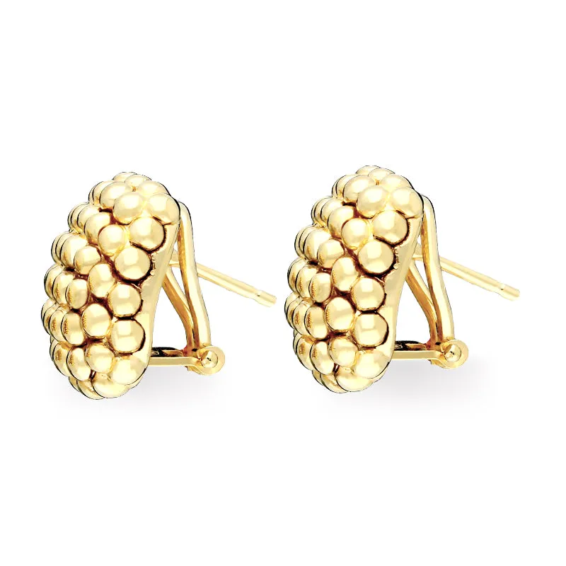 Fope Luci 18ct Yellow Gold Braided Cushion Earrings