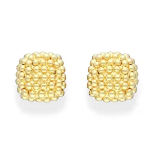 Fope Luci 18ct Yellow Gold Braided Cushion Earrings