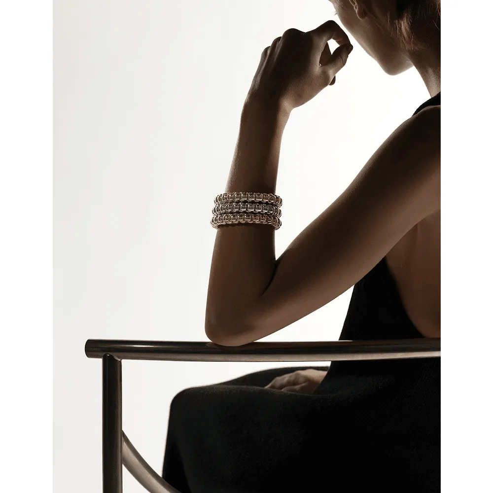 Fope Luna 18ct White Gold Flexible Bracelet