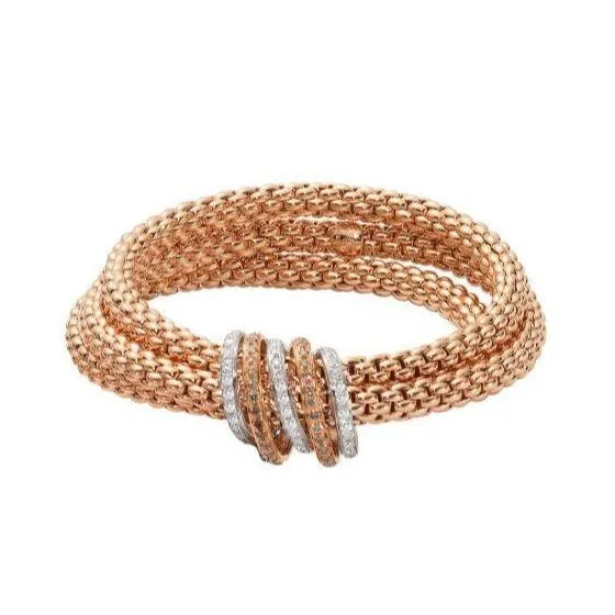 Fope MiaLuce 18ct Rose Gold 1.20ct Brown Diamond Bracelet