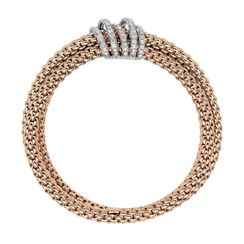 Fope MiaLuce 18ct Rose Gold 1.20ct Diamond Bracelet