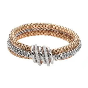 Fope MiaLuce 18ct Rose White Gold 0.54ct Diamond Bracelet