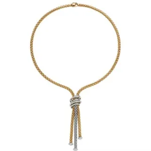 Fope MiaLuce 18ct Yellow Gold 0.97ct Diamond Lariat Necklace