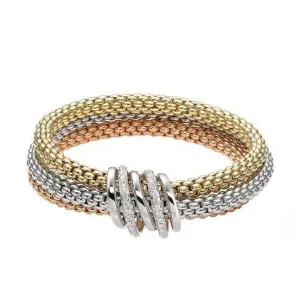 Fope MiaLuce 18ct Yellow White Rose Gold 0.54ct Diamond Bracelet