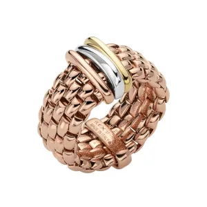 Fope Panorama 18ct Rose Gold Mixed Rondelle Ring