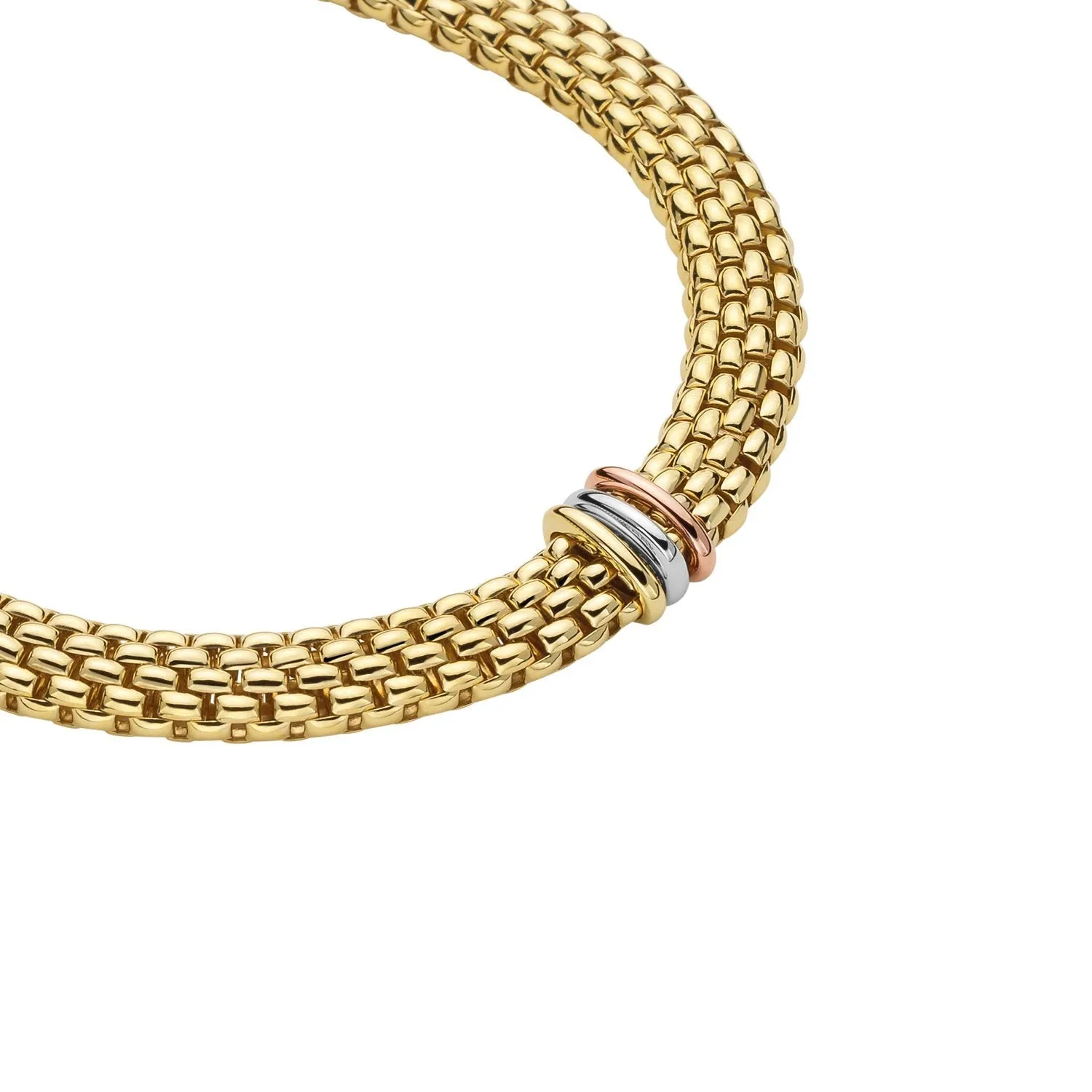 Fope Panorama 18ct Yellow Gold 0.23ct Diamond Rondelle Necklace