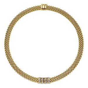 Fope Panorama 18ct Yellow Gold 0.30ct Diamond Rondelle Necklace
