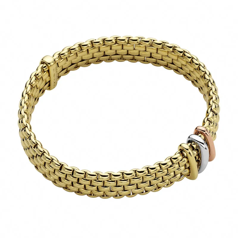 Fope Panorama 18ct Yellow Gold Mixed Rondelle Bracelet