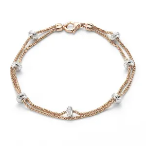 Fope Phylo 18ct Rose Gold 0.24ct Diamond Bracelet