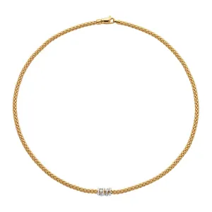 Fope Prima 18ct Yellow Gold 0.20ct Diamond Necklace