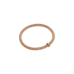 Fope Solo 18ct Rose Gold 0.01ct Black Diamond Flexible Bracelet