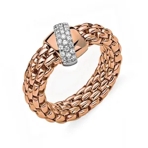 Fope Vendome 18ct Rose Gold 0.20ct Diamond Ring