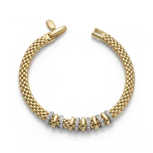 Fope Virginia 18ct Yellow Gold 0.24ct Diamond Bracelet