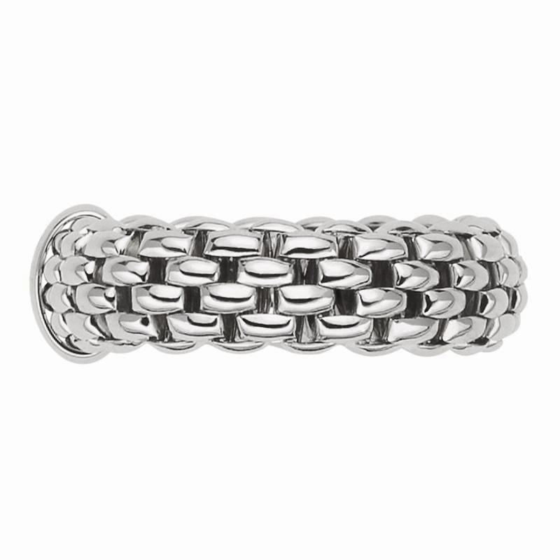Fope Flex'it Essentials 18ct White Gold Medium Wide Ring