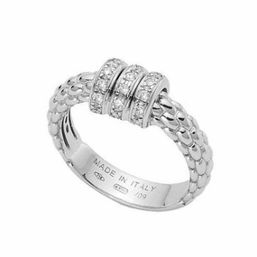 Fope Flex'it Solo 18ct White Gold 0.15ct Diamond Ring