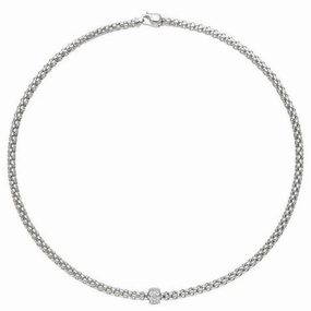 Fope Flex'it Solo 18ct White Gold 0.29ct Diamond Necklace