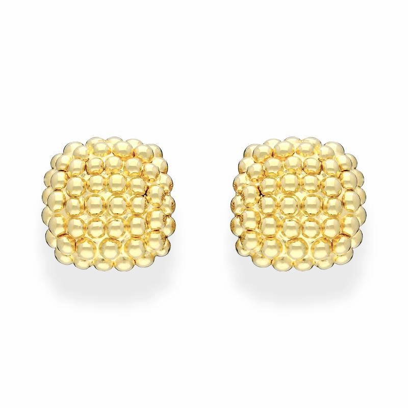 Fope Luci 18ct Yellow Gold Cushion Earrings D