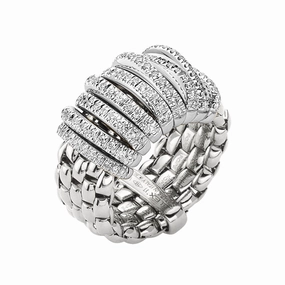 Fope Panorama 18ct White Gold 0.68ct Diamond Rondelle Ring