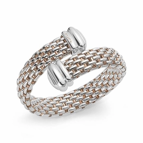 Fope Silverfope Naos Sterling Silver Cross Over Bangle