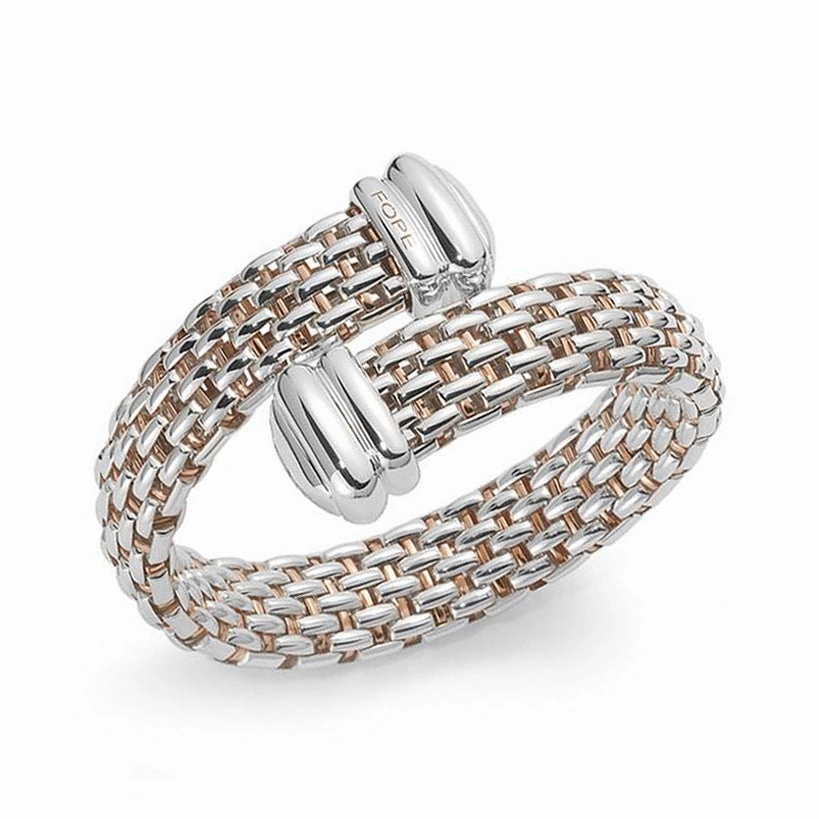Fope Silverfope Naos Sterling Silver Cross Over Bangle