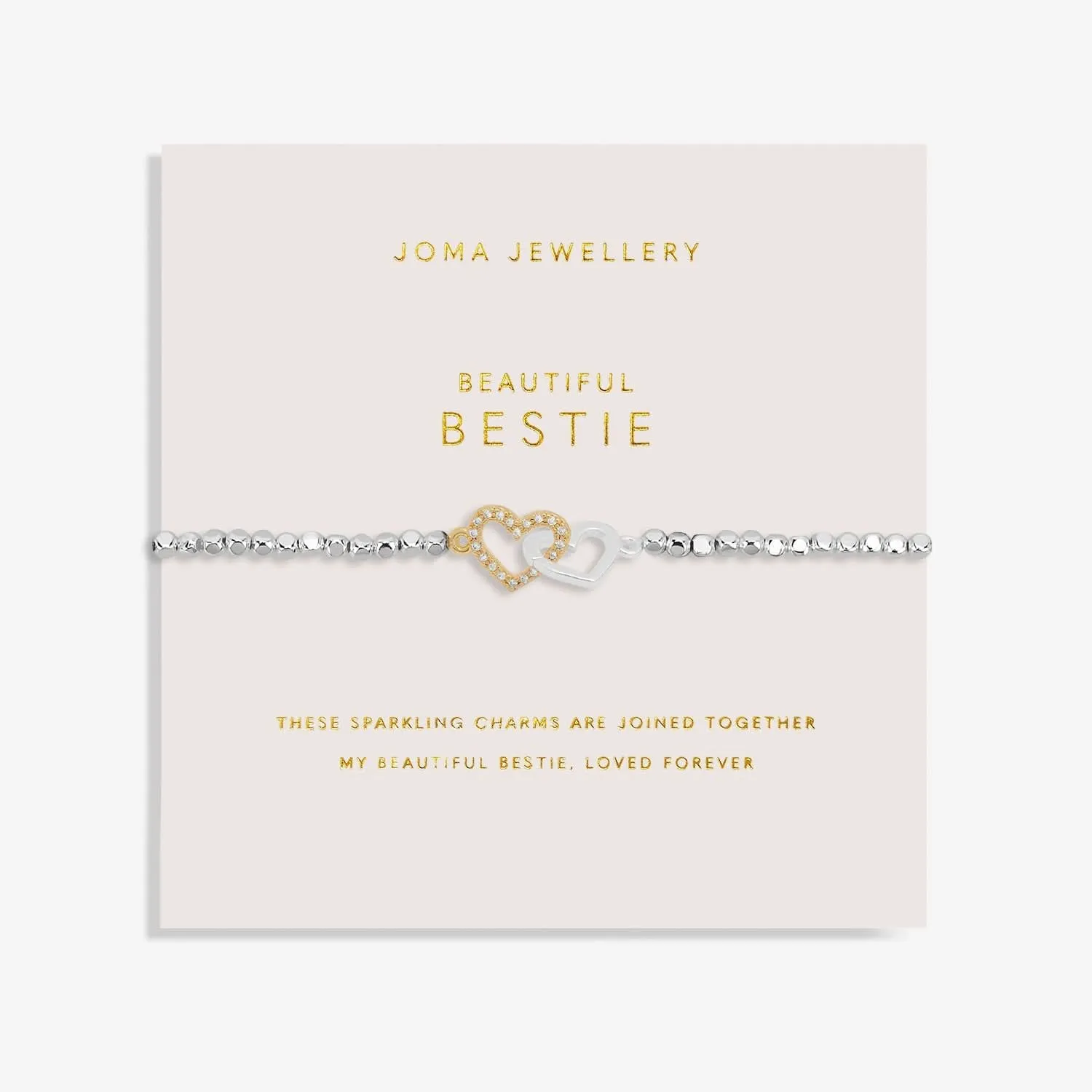 Forever Yours Beautiful Bestie Silver Gold Plated Bracelet 7481
