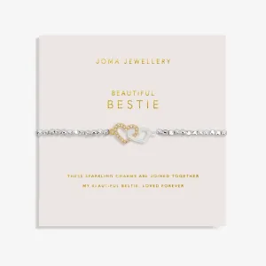 Forever Yours Beautiful Bestie Silver Gold Plated Bracelet 7481
