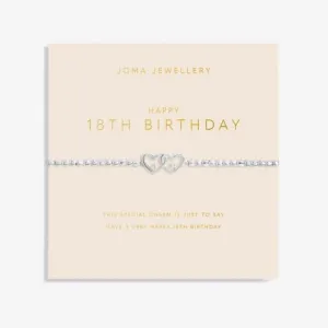 Forever Yours Happy 18Th Birthday Silver 17.5cm Bracelet 6159